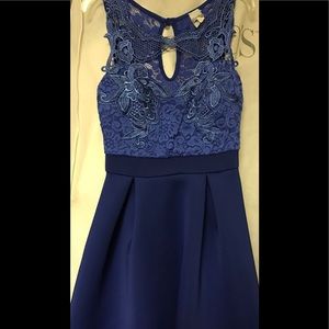 Elegant navy blue dress size 2